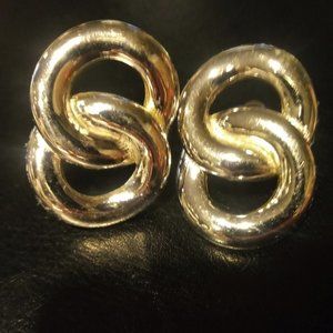 Vintage Givenchy Earrings, Silver Plate 1980's  Designer Runway Statement